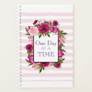 One Day at a Time Floral Frame Quote Planner