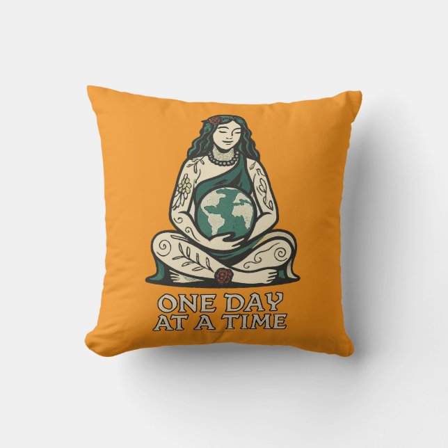 One Day At A Time (Gaia) -  Cushion (Front)