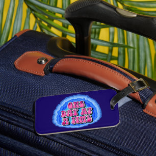 One Day At A Time Geode 12 Step AA Recovery Slogan Luggage Tag