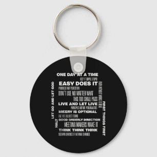 One Day At A Time Inspiring Recovery Sobriety Anni Key Ring