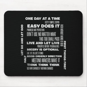 One Day At A Time Inspiring Recovery Sobriety Anni Mouse Mat