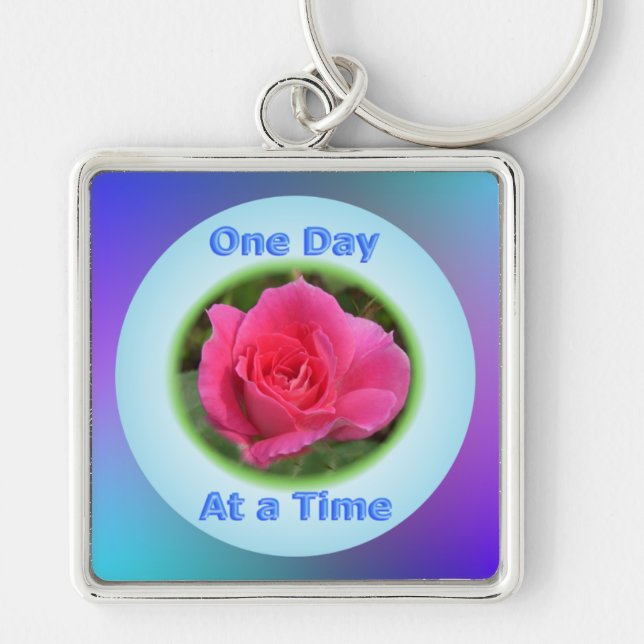 One Day at a Time Key Ring (Front)