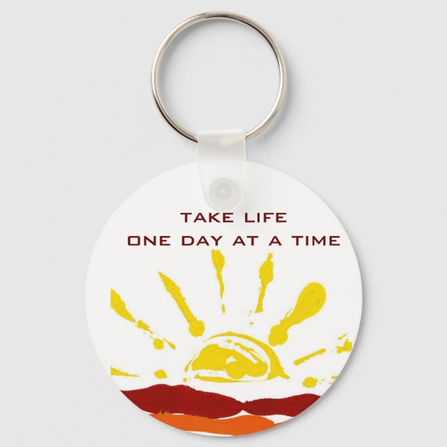 One day at a time key ring (Front)