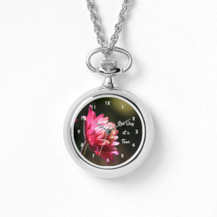 One Day At A Time Quote Flower In Sunlight   Watch