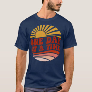 One Day At A Time Retro Mental Health Matters Wome T-Shirt
