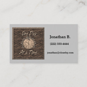 One Day at a Time Slogan Spiritual Quote Business Card