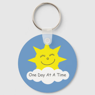 One Day At A Time smiling sun keychain