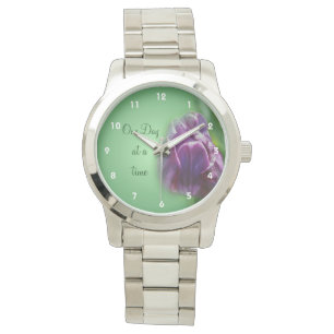 One Day At A Time Tulip Inspirational   Watch