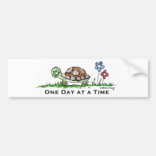 One Day at a Time (turtle) Bumper Sticker