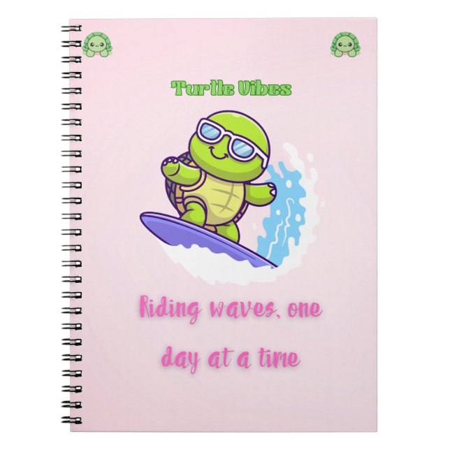 One Day at a Time-Turtle Life For Girls Gifts Notebook (Front)