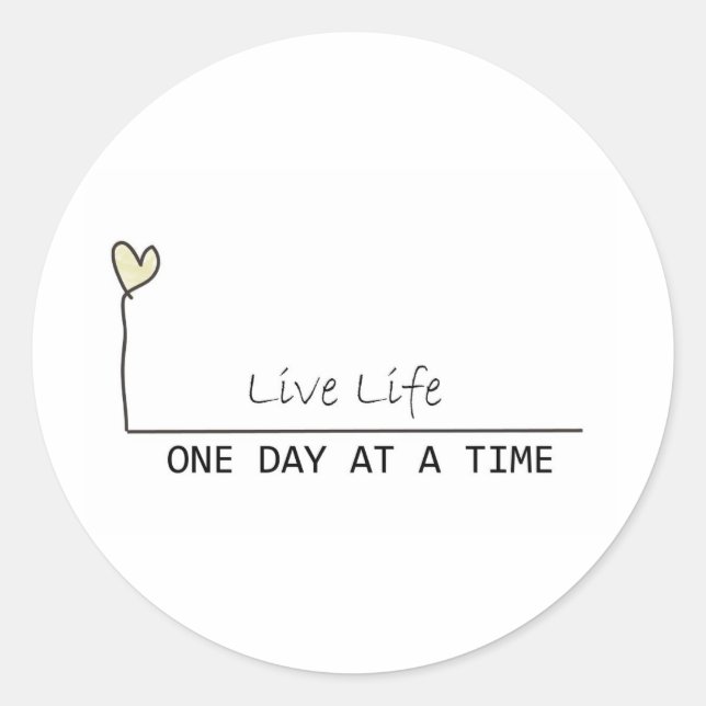 one day at  at  time classic round sticker (Front)