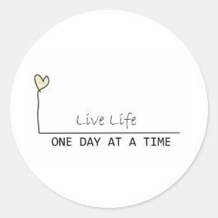 one day at  at  time classic round sticker
