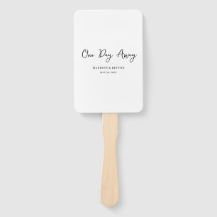 One Day Away Minimal and Chic Wedding Hand Fan