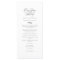 One Day Away Rehearsal Dinner Elegant Menu
