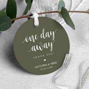 One day away, Wedding Rehearsal Thank you Gifts, Favour Tags