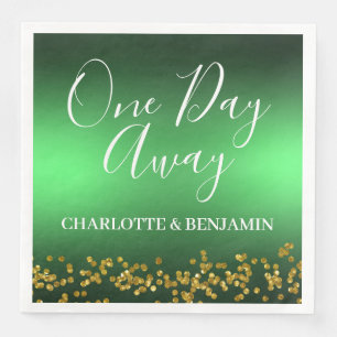  One Day Away Winter Christmas Wedding Rehearsal Napkin