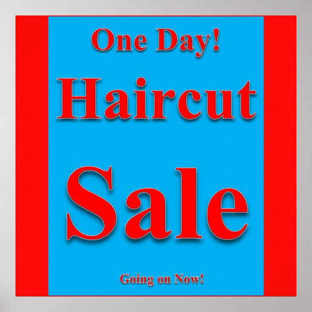 One Day Haircut Sale Poster Matte (Front)