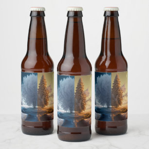 One day in winter beer bottle label