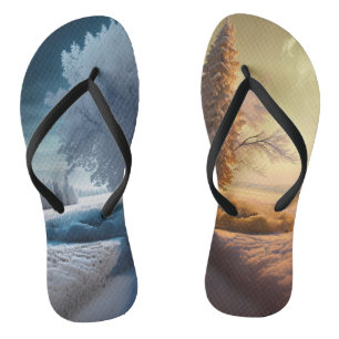 One day in winter flip flops