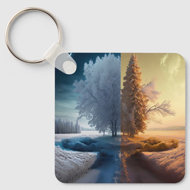 One day in winter key ring (Front)