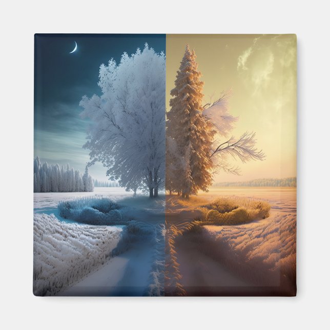 One day in winter magnet (Front)