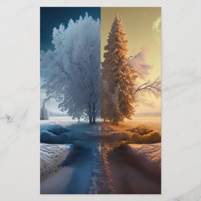 One day in winter stationery (Front)