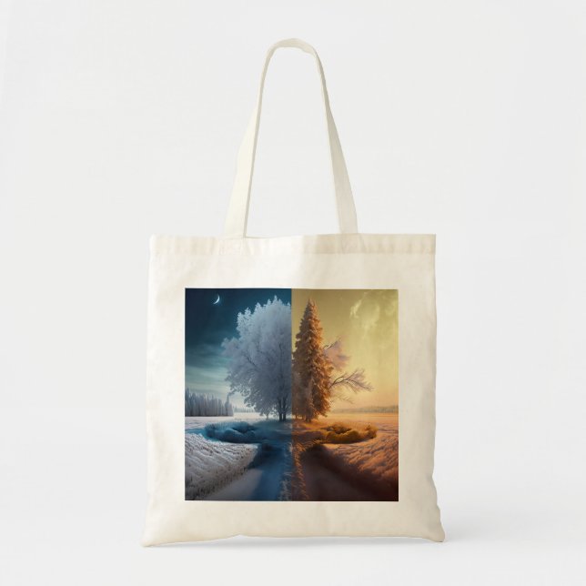 One day in winter tote bag (Front)
