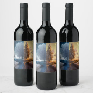 One day in winter wine label