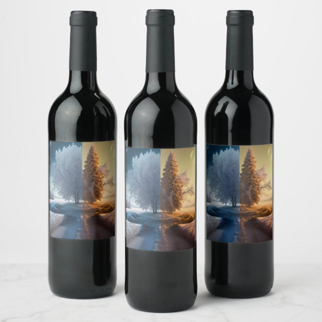 One day in winter wine label (Bottles)