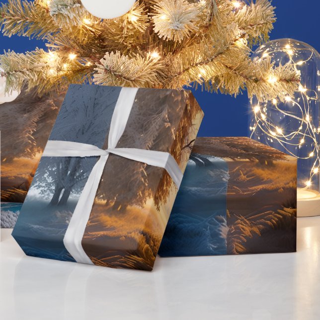 One day in winter wrapping paper (Holidays)