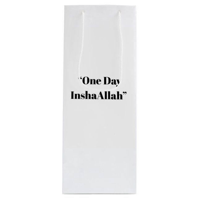 One Day InshaAllah – Minimalist Islamic Tote Bag (Front)