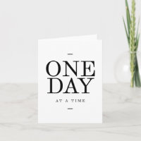 One Day Inspiring Quote White Black Gifts