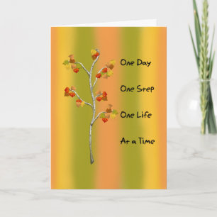 One Day One Step Personalise Branch Yellow Orange Card
