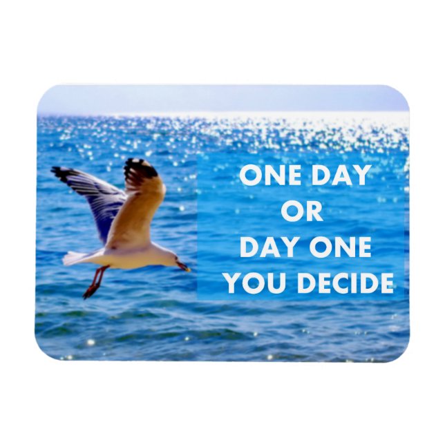 One day or day one you decide magnet (Horizontal)