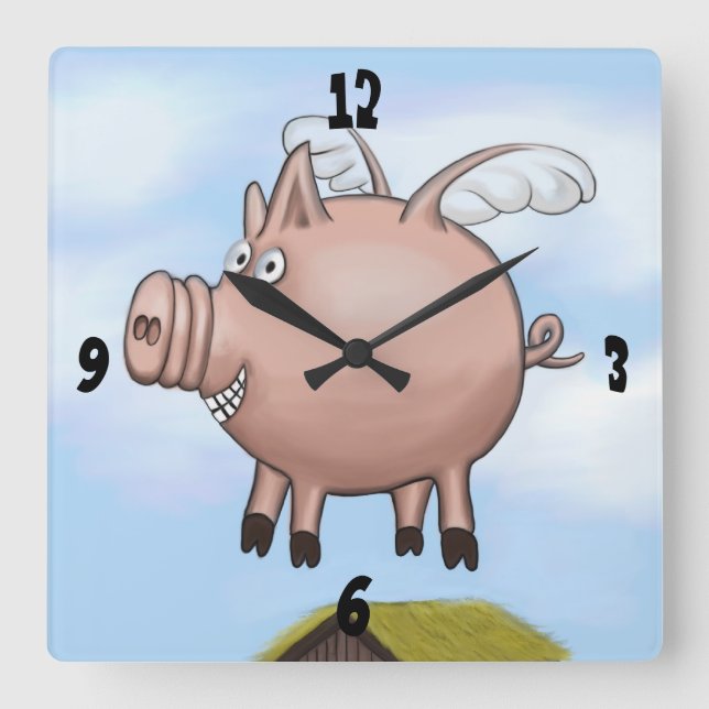 One Day... Square Wall Clock (Front)