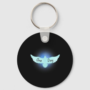 One Day There Will Be Peace Dove Flying Over Heave Key Ring