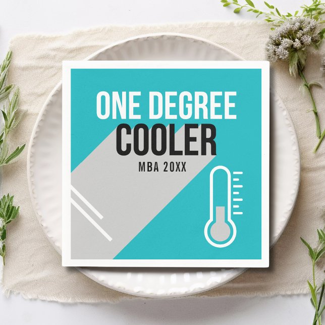 One Degree Cooler Modern Personalised Graduation Napkin (Creator Uploaded)