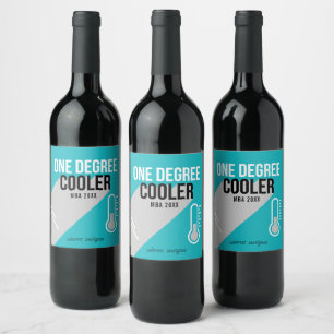 One Degree Cooler Modern Personalised Graduation Wine Label