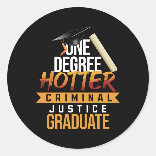 One Degree Criminal Justice Future Police Classic Round Sticker (Front)