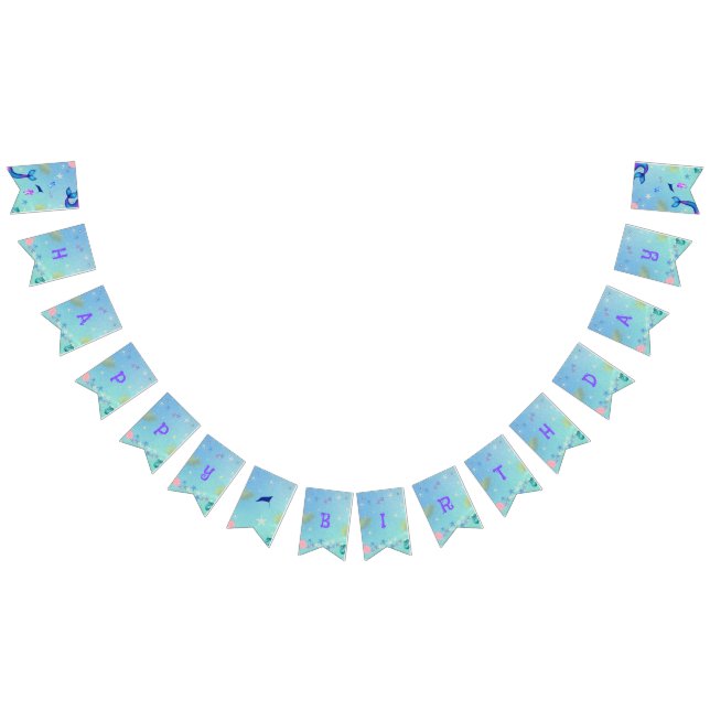 One-der the Sea First Birthday Bunting Banner (All)