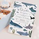 One-der the Sea First Birthday Party Invitation