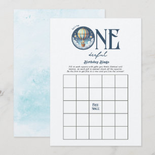 One-derful Birthday Bingo Game Invitation