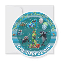 One-derful Day Round Birthday Invites