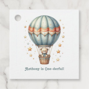 One-derful Hot Air Balloon Favour Tags