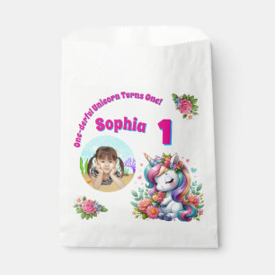 One-derful Magical Unicorn 1st Birthday Photo Favour Bags
