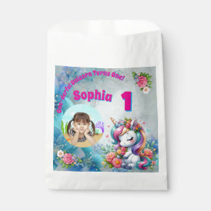 One-derful Magical Unicorn 1st Birthday Photo Favour Bags