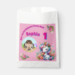 One-derful Magical Unicorn 1st Birthday Photo Favour Bags