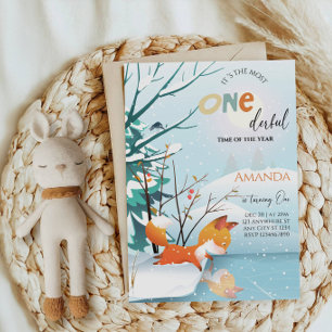 One-derful Time of the Year 1st Birthday Party Invitation