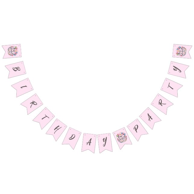 One-derful Watercolor Unicorn Birthday Bunting (All)