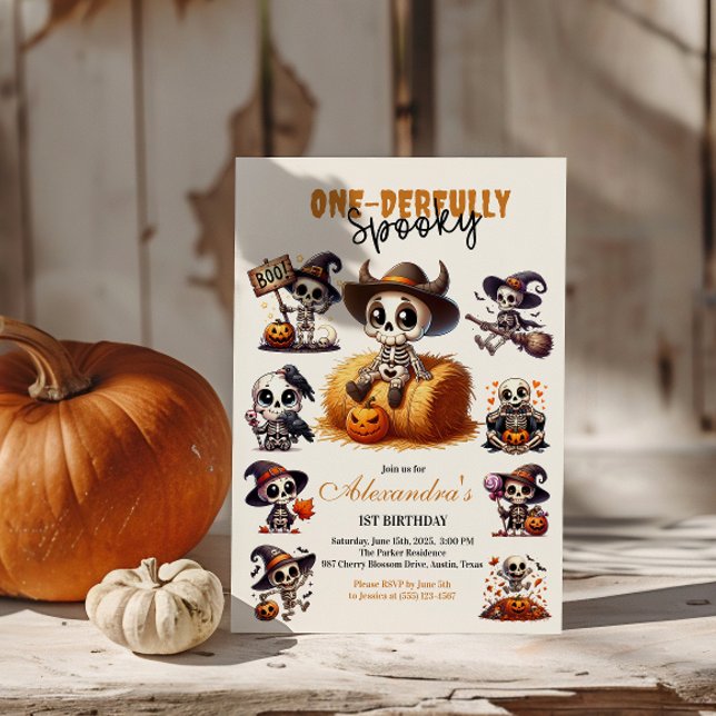 One-Derfully Spooky Western Halloween First Birthd Invitation (Creator Uploaded)